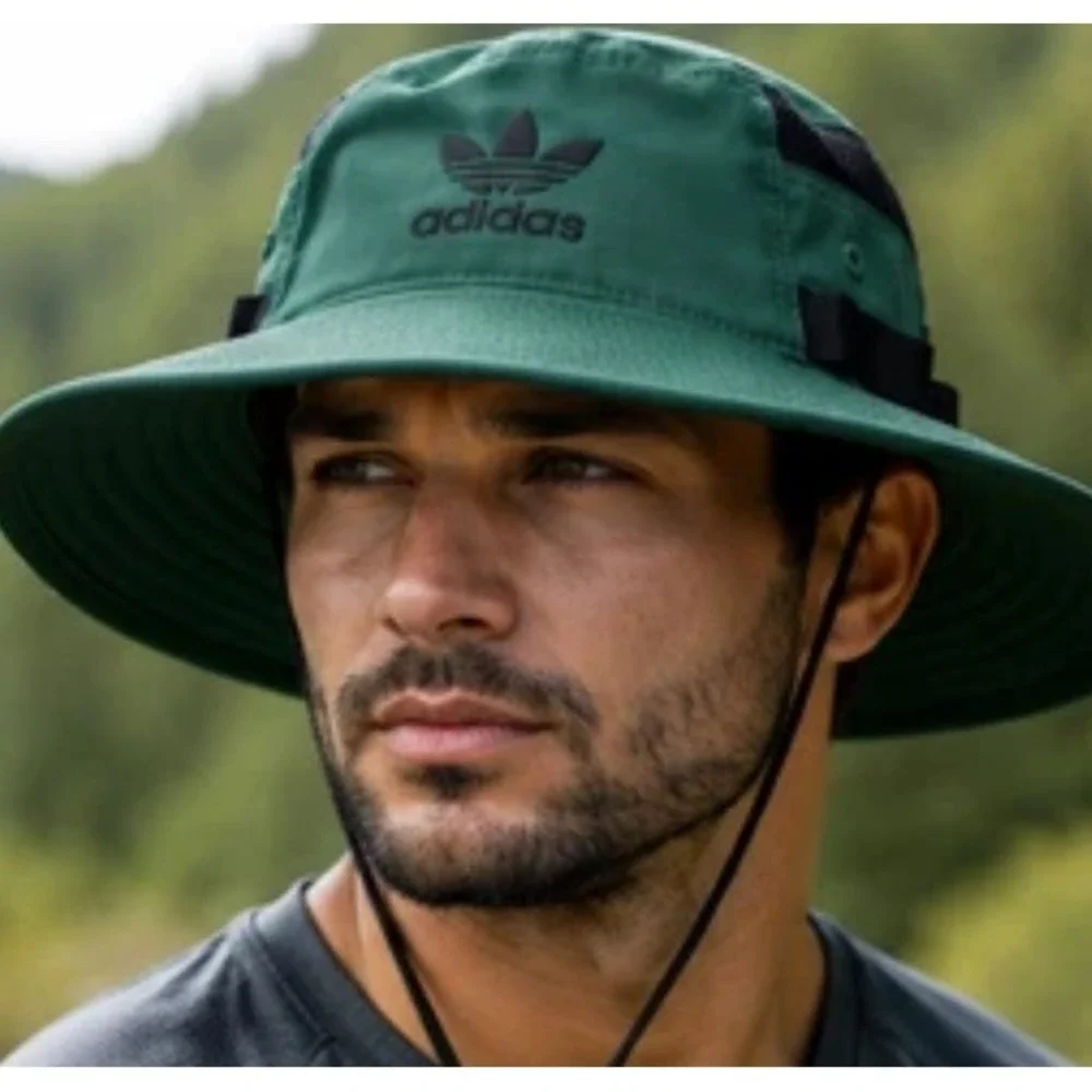 New $32 Adidas Originals Webbing Boonie Hat Green Black L/XL Outdoor Hiking